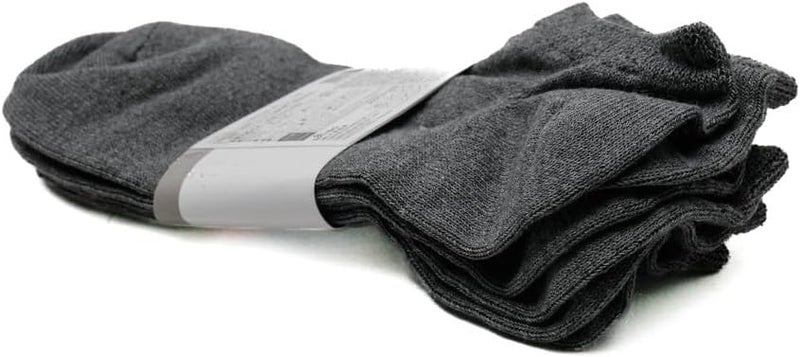 Daiso Short Socks for Men - Right Angle - Plain Gray - 3 Pairs - Image 2